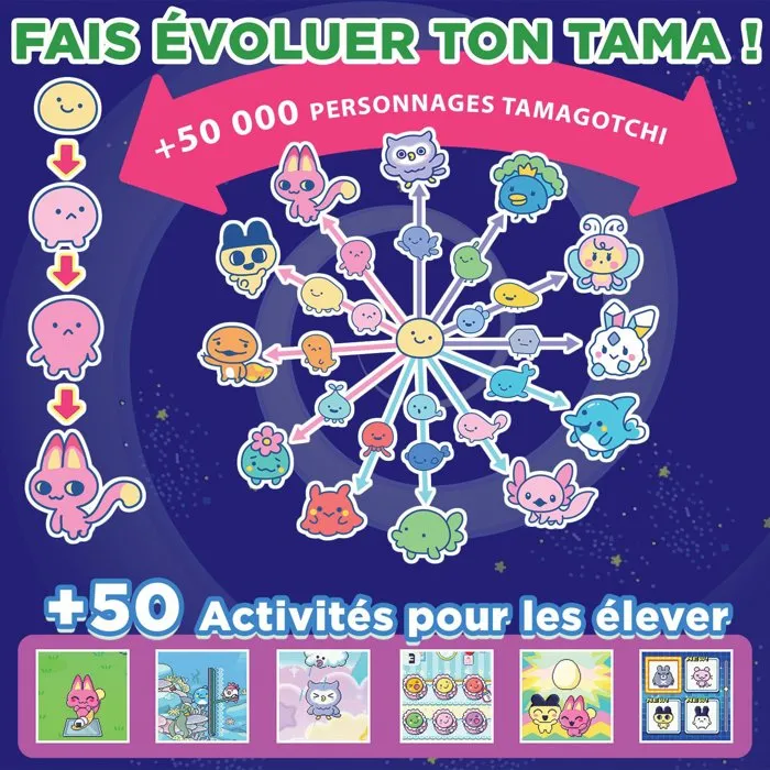 BANDAI Tamagotchi Paradise - Modelo Bosque, Mascota virtual para criar con rueda de zoom, 43424