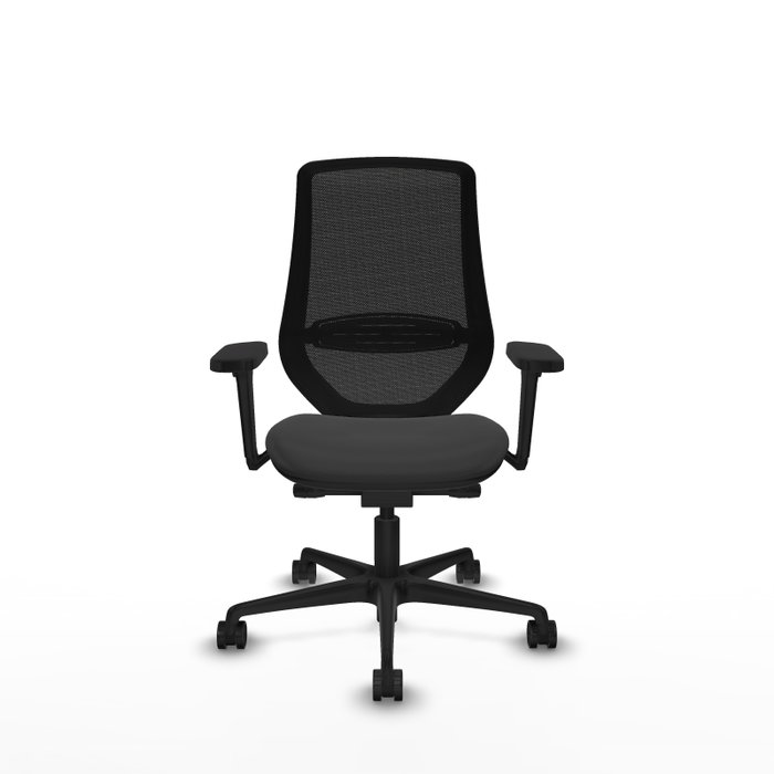 PIQUERAS Y CRESPO Silla de oficina Mardos con mecanismo Sincro/Traslack, Gris oscuro y Negro