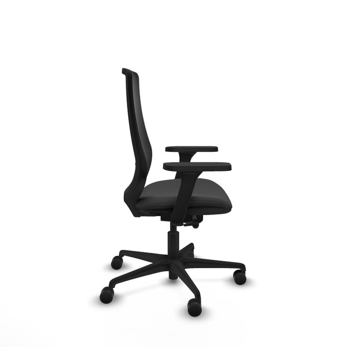 PIQUERAS Y CRESPO Silla de oficina Mardos con mecanismo Sincro/Traslack, Gris oscuro y Negro