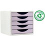 Archivo 2000 Módulo Organizador Ecogreen 5 Cajones Malva Pastel