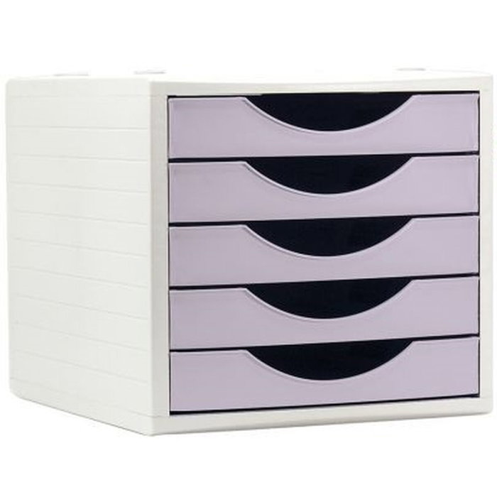 Archivo 2000 Módulo Organizador Ecogreen 5 Cajones Malva Pastel