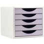 Archivo 2000 Módulo Organizador Ecogreen 5 Cajones Malva Pastel