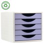 Archivo 2000 Módulo Organizador Ecogreen 5 Cajones Malva Pastel