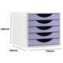 Archivo 2000 Módulo Organizador Ecogreen 5 Cajones Malva Pastel