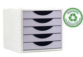 Modulo 5 Cajones Archivo 2000 Archivotec Malva Pastel