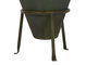 DKD Home Decor Ánfora de Metal Envejecido Verde Musgo
