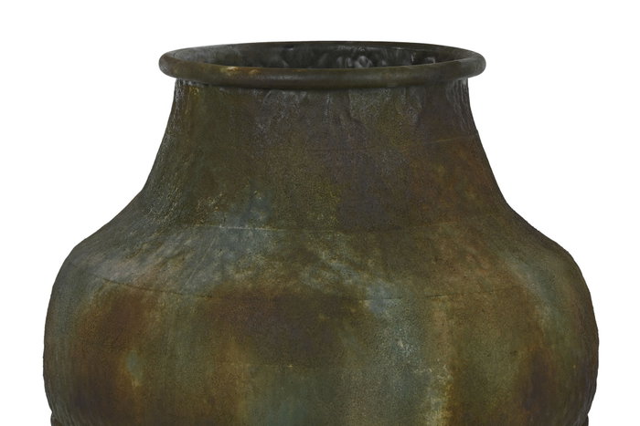 DKD Home Decor Ánfora de Metal Envejecido Verde Musgo
