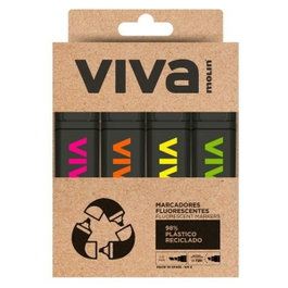 Molin Molin Marcador Fluorescente Viva Eco Estuche 4 Unidades