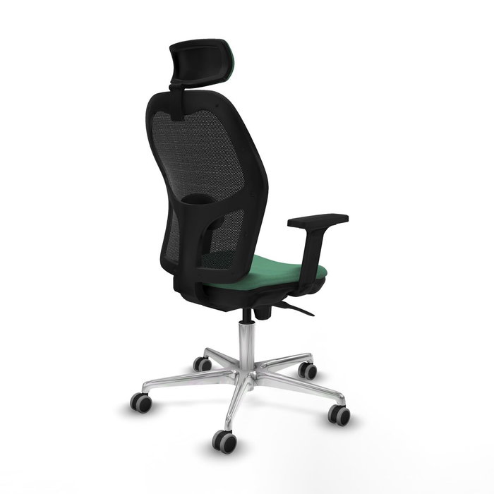 PIQUERAS Y CRESPO Silla de oficina Jorquera con mecanismo Sincro, tela Verde esmeralda y malla Negra PIQUERAS Y CRESPO Silla de oficina Jorquera con mecanismo Sincro, tela Verde esmeralda y malla Negra
