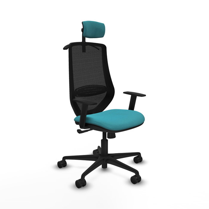 PIQUERAS Y CRESPO Silla de oficina Mardos con mecanismo Sincro, Turquesa y Negro PIQUERAS Y CRESPO Silla de oficina Mardos con mecanismo Sincro, Turquesa y Negro