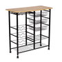 Hanah Home Mesa de Bar Pino Atlántico y Negro 32x90x86 cm Tablero de Partículas Recubierto de Melamina y Metal