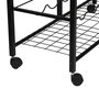 Hanah Home Mesa de Bar Pino Atlántico y Negro 32x90x86 cm Tablero de Partículas Recubierto de Melamina y Metal