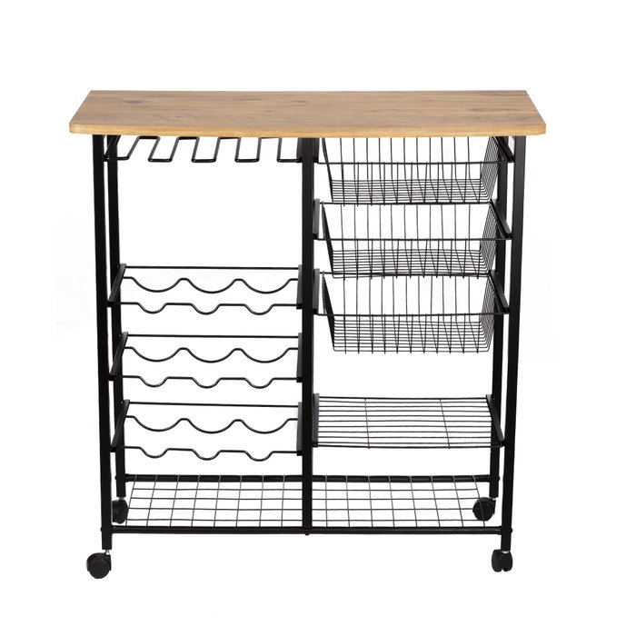 Hanah Home Mesa de Bar Pino Atlántico y Negro 32x90x86 cm Tablero de Partículas Recubierto de Melamina y Metal