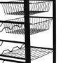 Hanah Home Mesa de Bar Pino Atlántico y Negro 32x90x86 cm Tablero de Partículas Recubierto de Melamina y Metal