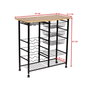 Hanah Home Mesa de Bar Pino Atlántico y Negro 32x90x86 cm Tablero de Partículas Recubierto de Melamina y Metal
