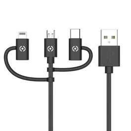 Celly Cable USB-A a Micro USB y Tipo C
