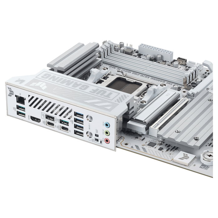 ASUS TUF GAMING X870-PRO WIFI7 W NEO Placa Base ATX, AMD X870, AM5, DDR5 hasta 256GB 9600MHz, Wi-Fi 7, Bluetooth 5.4