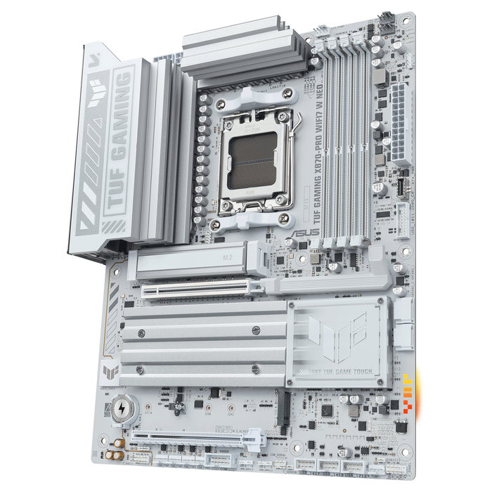 ASUS TUF GAMING X870-PRO WIFI7 W NEO Placa Base ATX, AMD X870, AM5, DDR5 hasta 256GB 9600MHz, Wi-Fi 7, Bluetooth 5.4