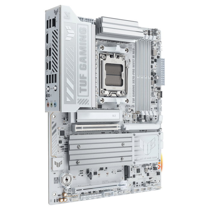 ASUS TUF GAMING X870-PRO WIFI7 W NEO Placa Base ATX, AMD X870, AM5, DDR5 hasta 256GB 9600MHz, Wi-Fi 7, Bluetooth 5.4