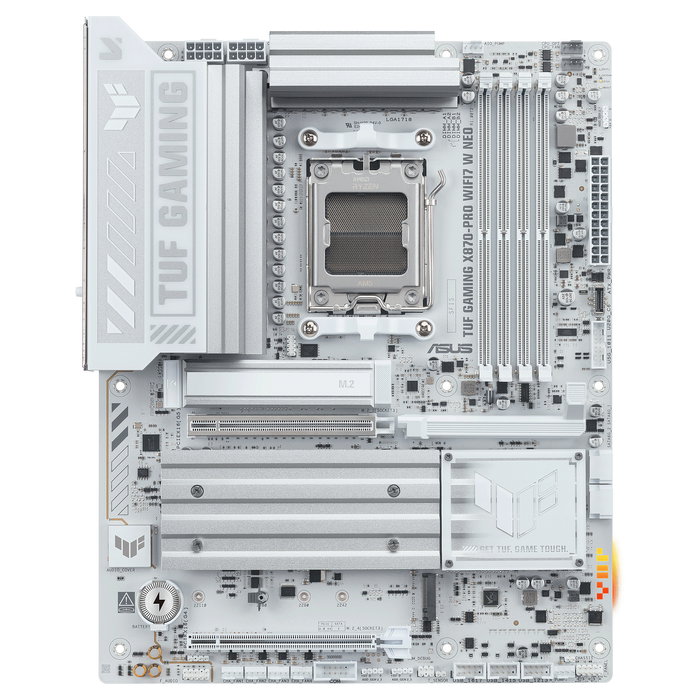 ASUS TUF GAMING X870-PRO WIFI7 W NEO Placa Base ATX, AMD X870, AM5, DDR5 hasta 256GB 9600MHz, Wi-Fi 7, Bluetooth 5.4