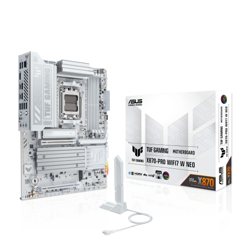 ASUS TUF GAMING X870-PRO WIFI7 W NEO AMD X870 ATX Blanco ASUS TUF GAMING X870-PRO WIFI7 W NEO AMD X870 ATX Blanco