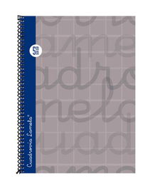 Lamela Bloc Tapa Forrada 4º 80H Cuadrovia 5 Mm Gris (Set de 5)