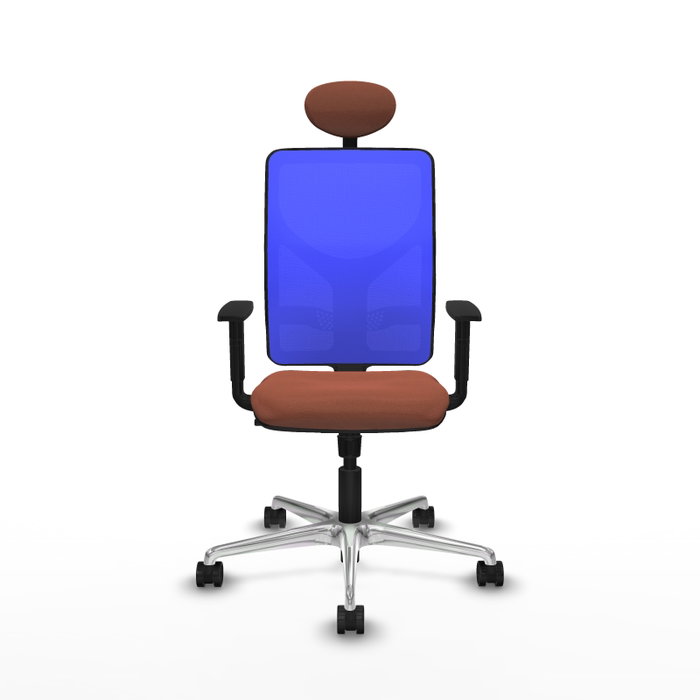 PIQUERAS Y CRESPO Silla de oficina Motilla con mecanismo Sincro, Azul y Marrón