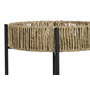 DKD Home Decor Set de 2 Mesitas Auxiliares de Metal y Fibra Negro y Natural