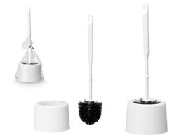 Berilo Escobillero Blanco y Negro 11 x 34 x 11 cm (Set de 24)