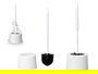 Berilo Escobillero Blanco y Negro 11 x 34 x 11 cm (Set de 24)