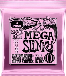 ERNIEBALL Slinky Mega 10.5-48 Tripack (3) Juego Cuerdas Guitarra Eléctrica Nickel Wound Calibres .0105-.048
