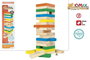 Woomax Torre de Bloques de Madera 26 cm con 58 Piezas para Niños a partir de 5 Años