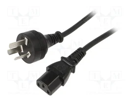 SUNNY Cable de alimentación H05VV-F 3x0,75mm2 IEC C13 hembra a IRAM 2073