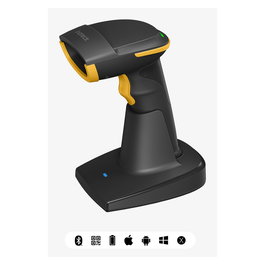 Inateck Lector de Códigos de Barras Inalambrico y Alambrico BCST-54, Escáner 1D/2D CMOS USB Bluetooth para Android iOS Windows Mac Linux Negro