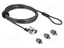 DeLOCK Navilock 20676 Cable de seguridad con 3 cabezales de bloqueo