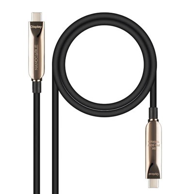 Nanocable Cable USB-C 3.2 Gen 2x1 AOC 10m 8K 60W Negro
