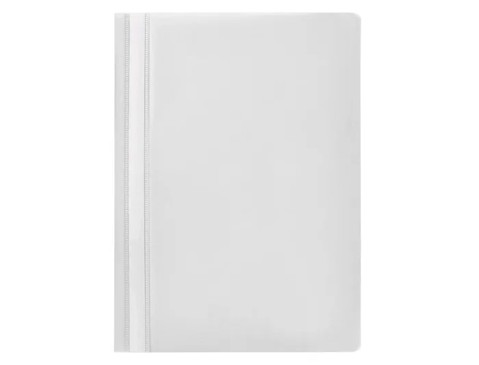 Q-connect Carpeta Dossier Fastener Plástico DIN A4 Blanco PVC Transparente