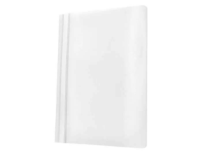 Q-connect Carpeta Dossier Fastener Plástico DIN A4 Blanco PVC Transparente