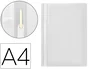 Q-connect Carpeta Dossier Fastener Plástico DIN A4 Blanco PVC Transparente
