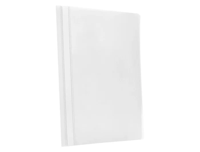 Q-connect Carpeta Dossier Fastener Plástico DIN A4 Blanco PVC Transparente