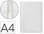 Q-connect Carpeta Dossier Fastener Plástico DIN A4 Blanco PVC Transparente
