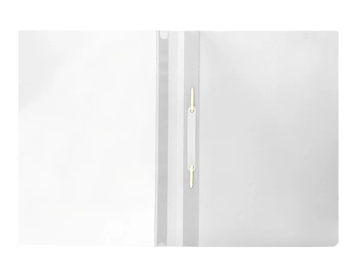 Q-connect Carpeta Dossier Fastener Plástico DIN A4 Blanco PVC Transparente