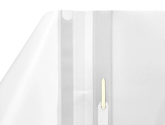 Q-connect Carpeta Dossier Fastener Plástico DIN A4 Blanco PVC Transparente