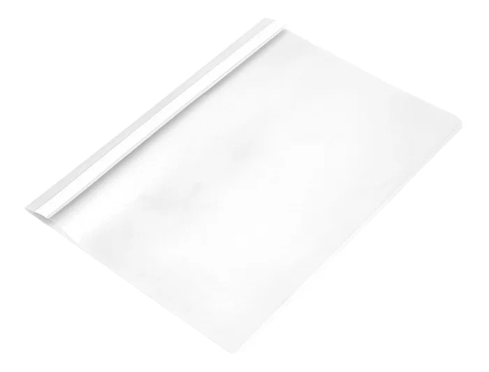 Q-connect Carpeta Dossier Fastener Plástico DIN A4 Blanco PVC Transparente
