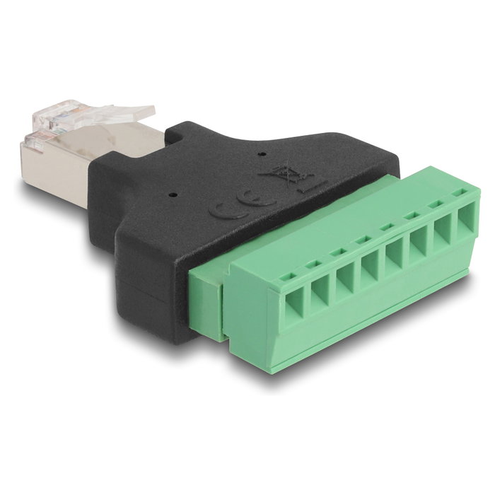 DeLOCK Adaptador RJ45 Macho a Bloque de Terminales de 8 Pines 3,81 mm DeLOCK Adaptador RJ45 Macho a Bloque de Terminales de 8 Pines 3,81 mm