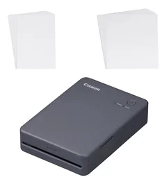 Canon SELPHY QX20 BK Impresora de Fotos Portátil por Sublimación, WiFi y Bluetooth, Impresión sin Bordes 2.8" x 3.3" (7.2x8.5cm), 287 DPI, Color Negro, Alimentación por Batería