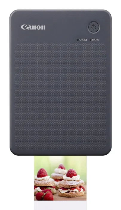 Canon SELPHY QX20 BK Impresora de Fotos Portátil por Sublimación, WiFi y Bluetooth, Impresión sin Bordes 2.8" x 3.3" (7.2x8.5cm), 287 DPI, Color Negro, Alimentación por Batería