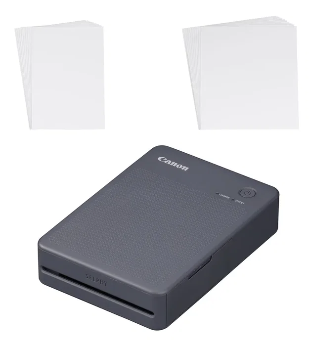 Canon SELPHY QX20 BK Impresora de Fotos Portátil por Sublimación, WiFi y Bluetooth, Impresión sin Bordes 2.8" x 3.3" (7.2x8.5cm), 287 DPI, Color Negro, Alimentación por Batería
