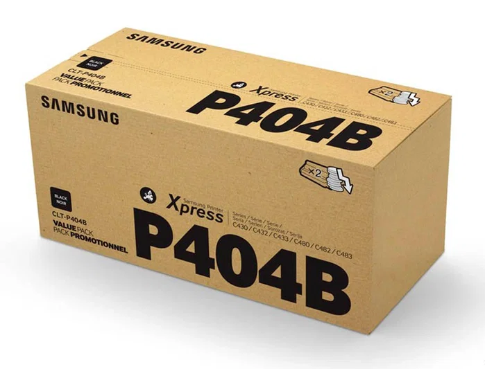 HP Paquete de 2 Cartuchos de Tóner Negro CLT-P404B para Samsung