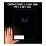 AVERY Zweckform Etiquetas de dirección L7163-100 blancas 99,1 x 38,1 mm